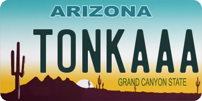 AZ license plate TONKAAA