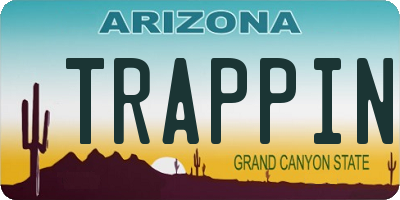 AZ license plate TRAPPIN