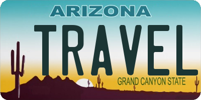 AZ license plate TRAVEL