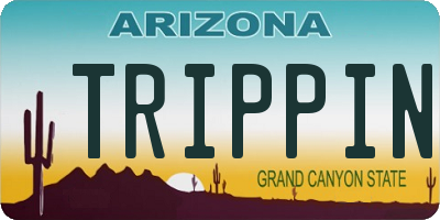 AZ license plate TRIPPIN