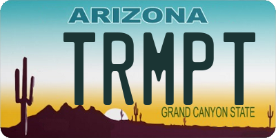 AZ license plate TRMPT