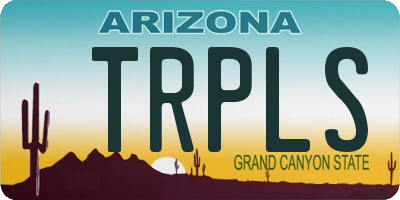 AZ license plate TRPLS
