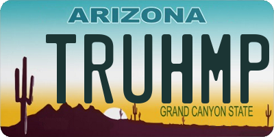 AZ license plate TRUHMP