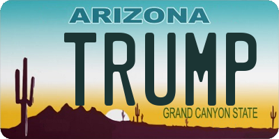 AZ license plate TRUMP