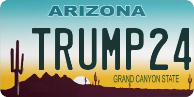 AZ license plate TRUMP24