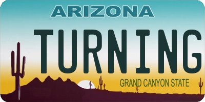 AZ license plate TURNING
