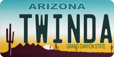 AZ license plate TWINDA