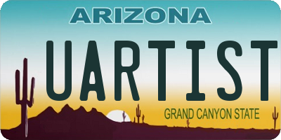 AZ license plate UARTIST