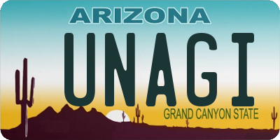 AZ license plate UNAGI