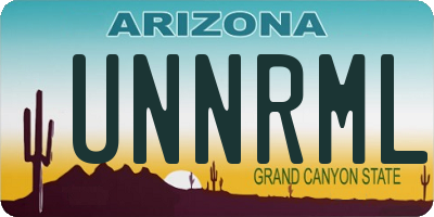 AZ license plate UNNRML