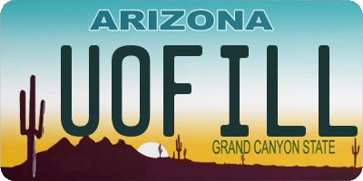 AZ license plate UOFILL