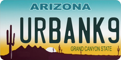 AZ license plate URBANK9