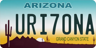 AZ license plate URI7ONA