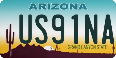 AZ license plate US91NA