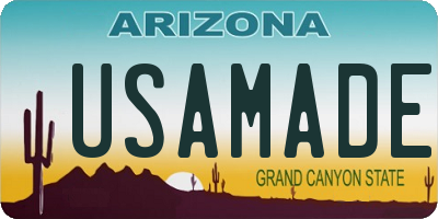 AZ license plate USAMADE