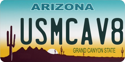 AZ license plate USMCAV8