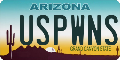 AZ license plate USPWNS