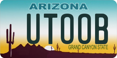 AZ license plate UTOOB