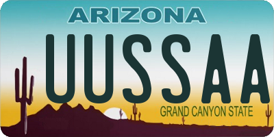 AZ license plate UUSSAA