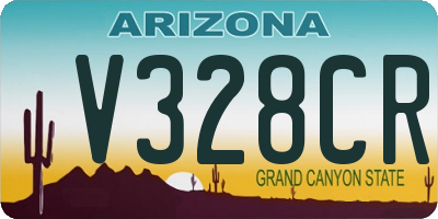 AZ license plate V328CR