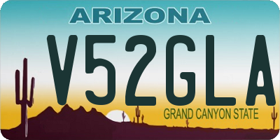 AZ license plate V52GLA