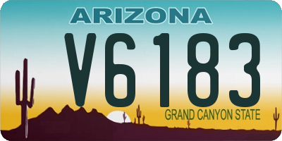 AZ license plate V6183