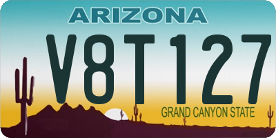 AZ license plate V8T127