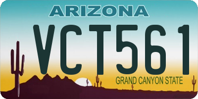 AZ license plate VCT561