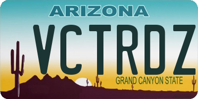 AZ license plate VCTRDZ