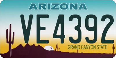 AZ license plate VE4392