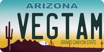 AZ license plate VEGTAM