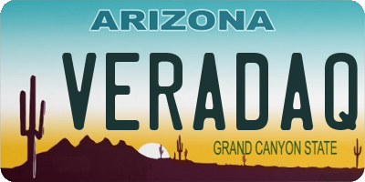 AZ license plate VERADAQ