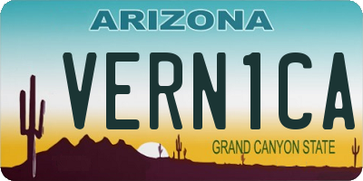 AZ license plate VERN1CA