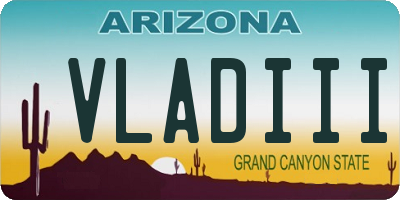 AZ license plate VLADIII