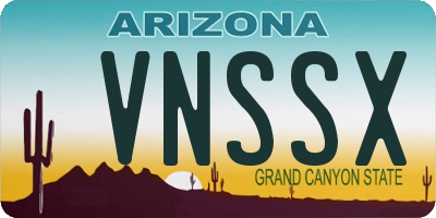 AZ license plate VNSSX