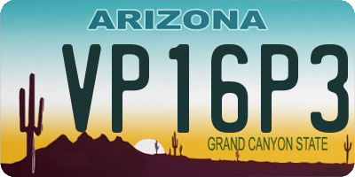 AZ license plate VP16P3