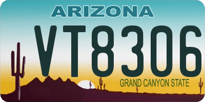 AZ license plate VT8306