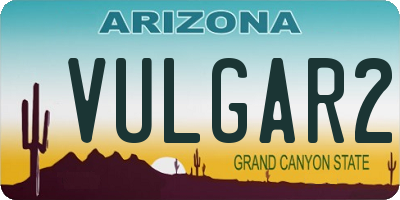 AZ license plate VULGAR2