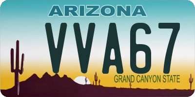 AZ license plate VVA67