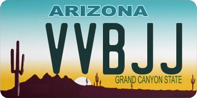 AZ license plate VVBJJ