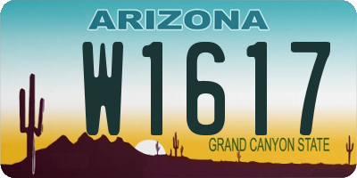 AZ license plate W1617