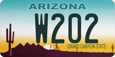 AZ license plate W202