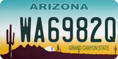 AZ license plate WA6982Q