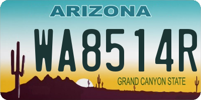 AZ license plate WA8514R