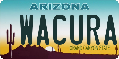 AZ license plate WACURA