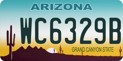 AZ license plate WC6329B