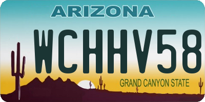 AZ license plate WCHHV58