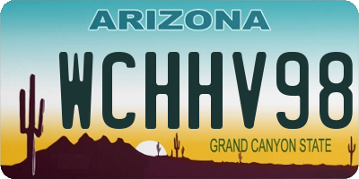 AZ license plate WCHHV98