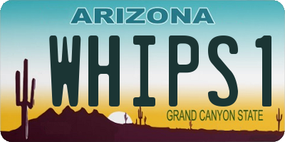 AZ license plate WHIPS1