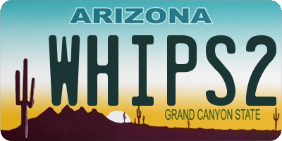 AZ license plate WHIPS2